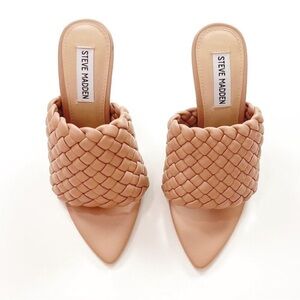 Steve Madden Women's Beige Braided Mules